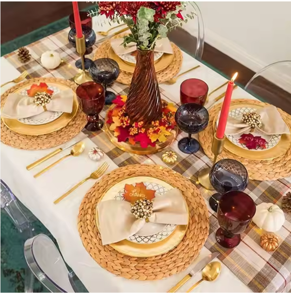  Lafos HandiCraft-High quality natural round water hyacinth place mats-Carpets 