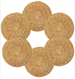  Lafos HandiCraft-High quality natural round water hyacinth place mats-Carpets 