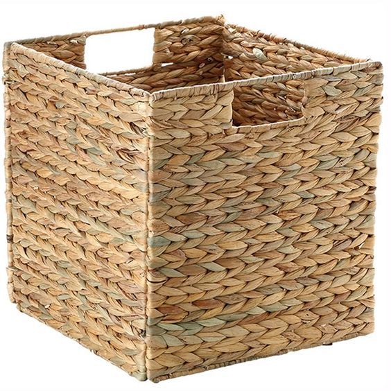  Lafos HandiCraft-Storage Cabinet with Removable Water Hyacinth Woven Basket 