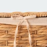  Lidded Water Hyacinth Wicker Basket Set of 3_ Household Baskets 