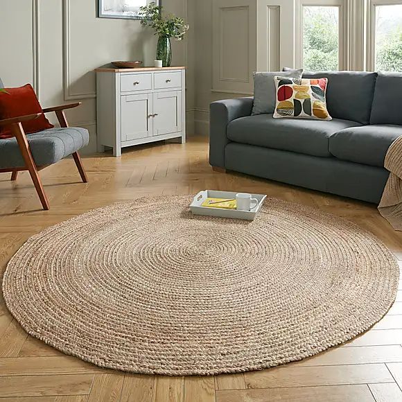  Lafos HandiCraft-Plain Hand Woven Seagrass Round Carpet 