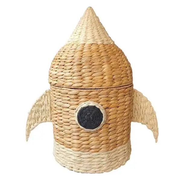  Lafos HandiCraft- Rocket Laundry Hamper-Water Hyacinth 