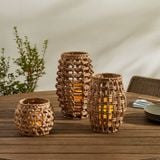  Lafos HandiCraft-Water Hyacinth Coastal Lanterns-Househole Baskets 