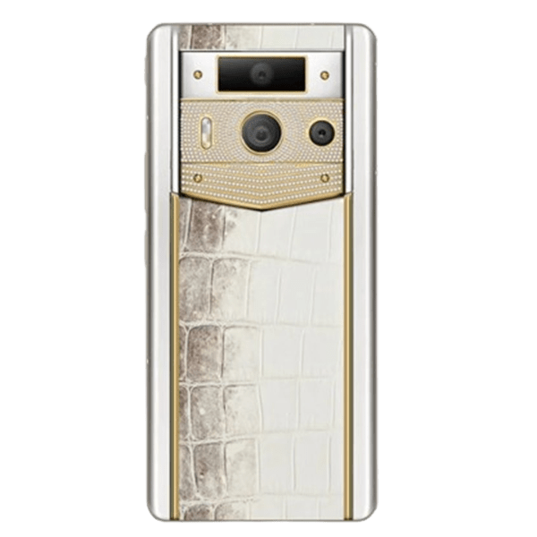  METAVERTU 2 MAX Generation Luxury Custom Made Gold Plain Weave with Diamond Himalaya Alligator White 