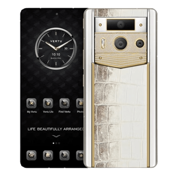  METAVERTU 2 MAX Generation Luxury Custom Made Gold Plain Weave with Diamond Himalaya Alligator White 