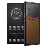  METAVERTU CURVE Enameled Calf Leather Brown Basic 