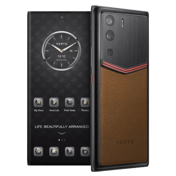  METAVERTU CURVE Enameled Calf Leather Brown Basic 