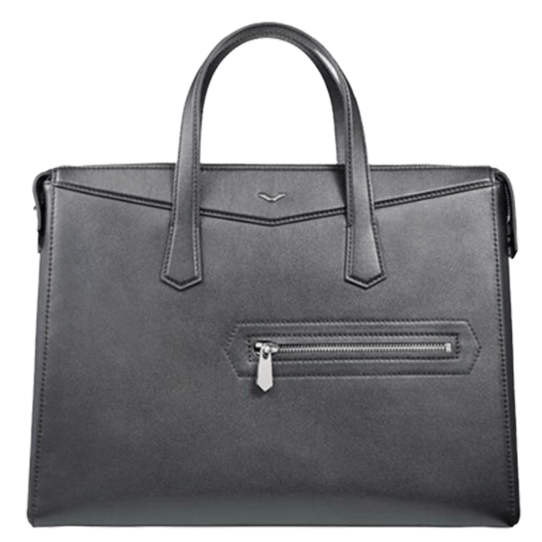  Black Briefcase Leather Bag for Men 