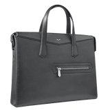  Black Briefcase Leather Bag for Men 