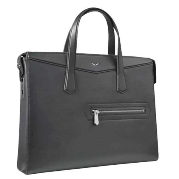  Black Briefcase Leather Bag for Men 