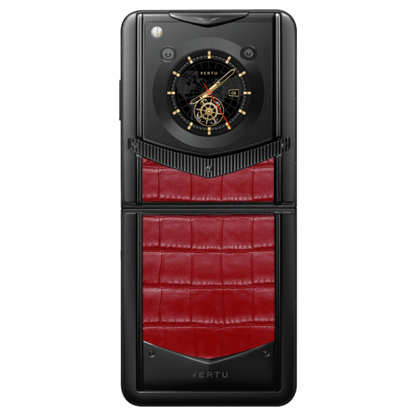 Vertu Ironflip Flame Red Alli Bes Fee Alligator Skin