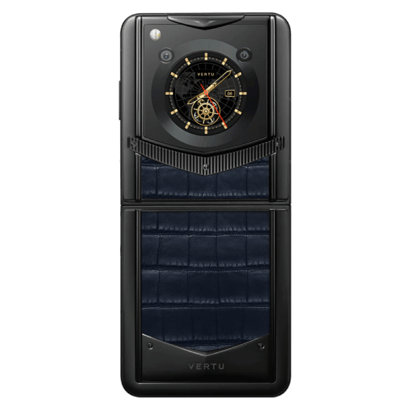 Vertu Ironflip Navy Blue Alli Bes Fee Alligator Skin