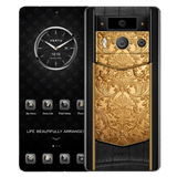  METAVERTU 2 MAX Generation Custom Golden Carved Floral Decoration with Alligator Black 