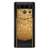  METAVERTU 2 MAX Generation Custom Golden Carved Floral Decoration with Alligator Black 