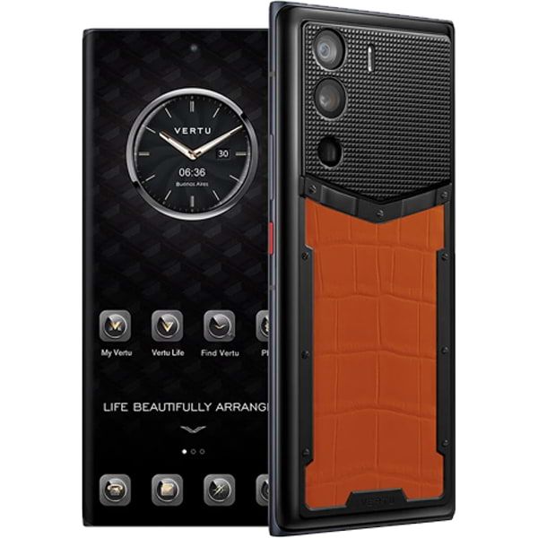  METAVERTU Orange Alligator Leather Clous De Paris Pro 