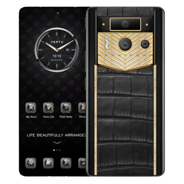  METAVERTU 2 MAX Generation Custom Gold V Shaped with Diamonds Alligator Black 