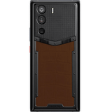  METAVERTU Amber Brown Alligator Leather Clous De Paris Basic 