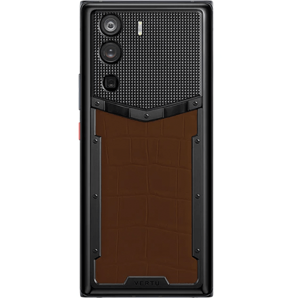  METAVERTU Amber Brown Alligator Leather Clous De Paris Basic 