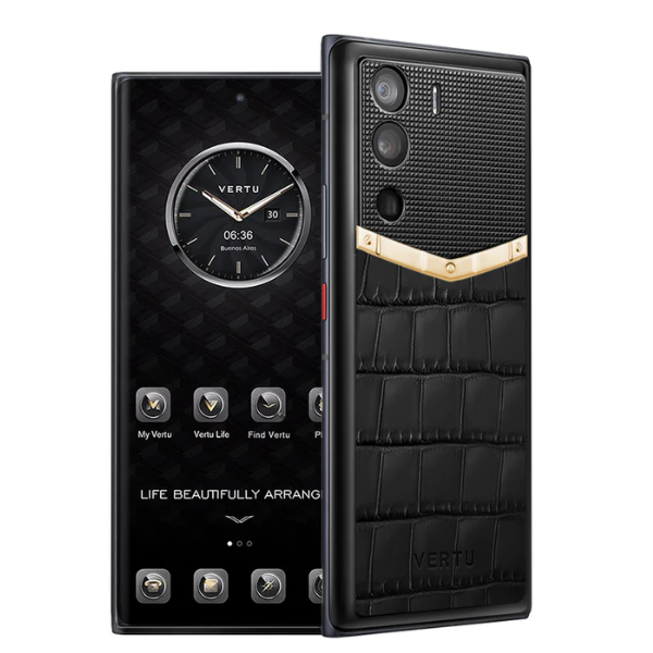  METAVERTU Iron Black Alligator Leather Gold V Pro 