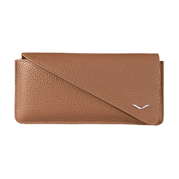  METAVERTU Wallet Calf Case Phone Bag Caramel Brown 