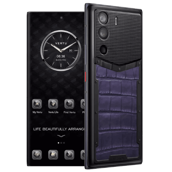  METAVERTU Grape Purple Alligator Leather Clous De Paris Pro 