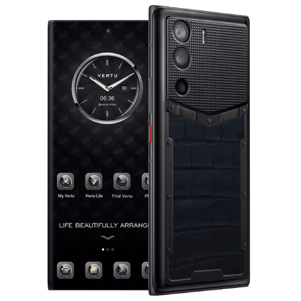  METAVERTU Navy Blue Alligator Leather Clous De Paris Pro 