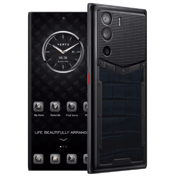  METAVERTU CURVE Navy Blue Alligator Leather Clous De Paris Basic 