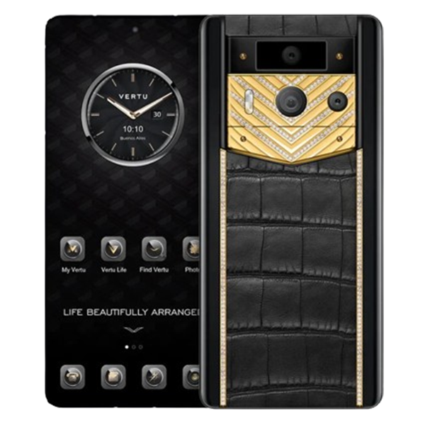  METAVERTU 2 MAX Generation Luxury Custom Made Gold with Diamonds Alligator Black 