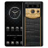  METAVERTU 2 MAX Luxury Custom Made Golden Lotus Whisper With Alligator Skin Phone Black 