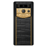  METAVERTU 2 MAX Luxury Custom Made Golden Lotus Whisper With Alligator Skin Phone Black 