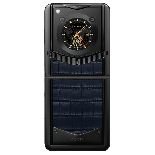 Vertu Ironflip Navy Blue Alligator