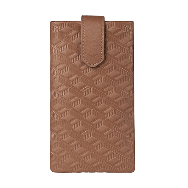  METAVERTU Calf Leather Phone Case Brown 