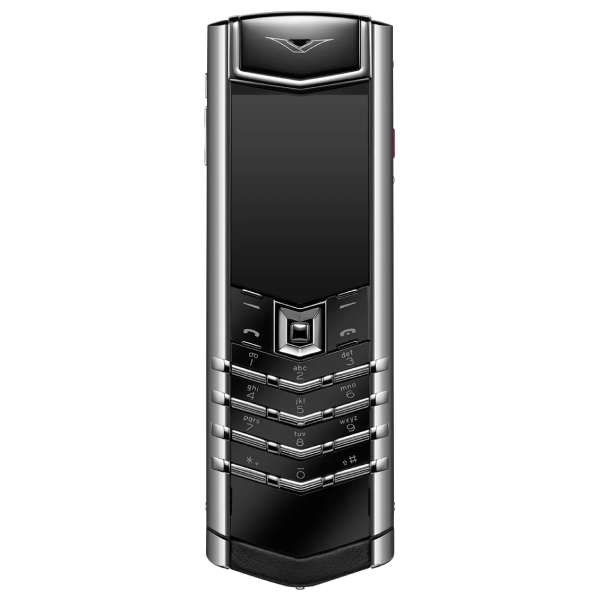 Vertu Signature S White Steel Jade Black Calf