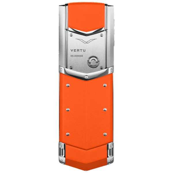  Vertu SIGNATURE V Stainless Steel Silver Dawning Orange 