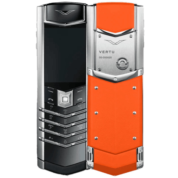  Vertu SIGNATURE V Stainless Steel Silver Dawning Orange 
