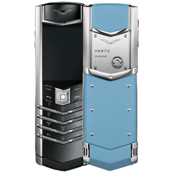 Vertu SIGNATURE V Stainless Steel Silver Powder Blue