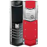  Vertu SIGNATURE V Stainless Steel Silver Raspberry Red 