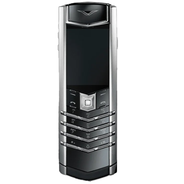  Vertu SIGNATURE V Stainless Steel Silver Raspberry Red 