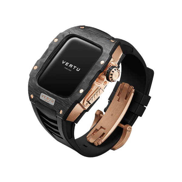  Vertu Watch Stainless Steel Black Gold Black Rubber 