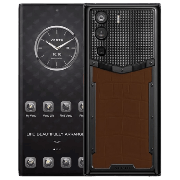  METAVERTU Red Brown Alligator Leather Clous De Paris Basic 