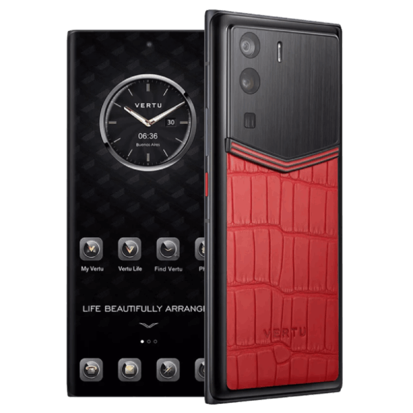  METAVERTU Basic Alligator Leather Flame Red 