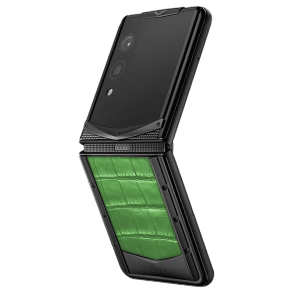  Vertu Quantum Flip Black Bamboo Green Alli 