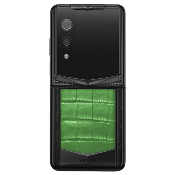  Vertu Quantum Flip Black Bamboo Green Alli 