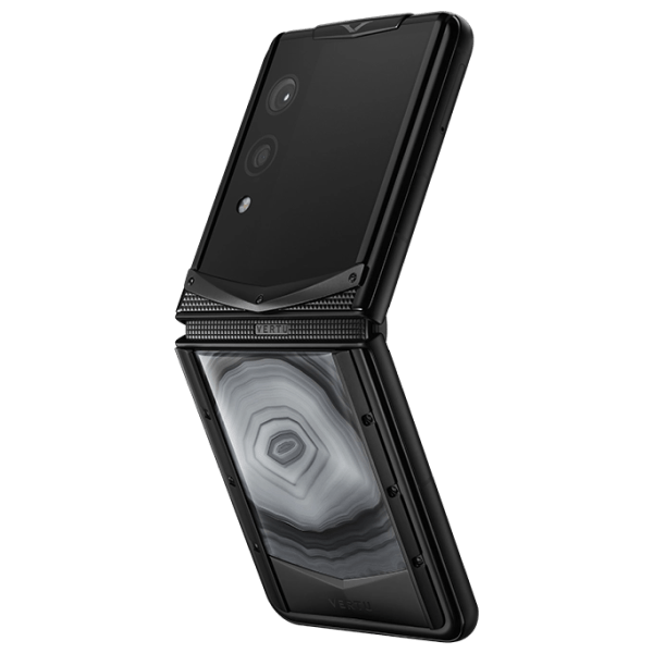 Vertu Quantum Flip BLack Meteorite Ash Agate