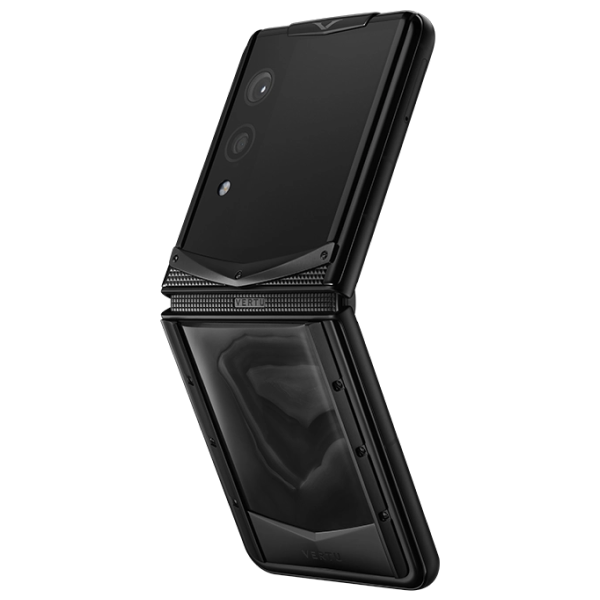  Vertu Quantum Flip BLack Obsidian Agate 