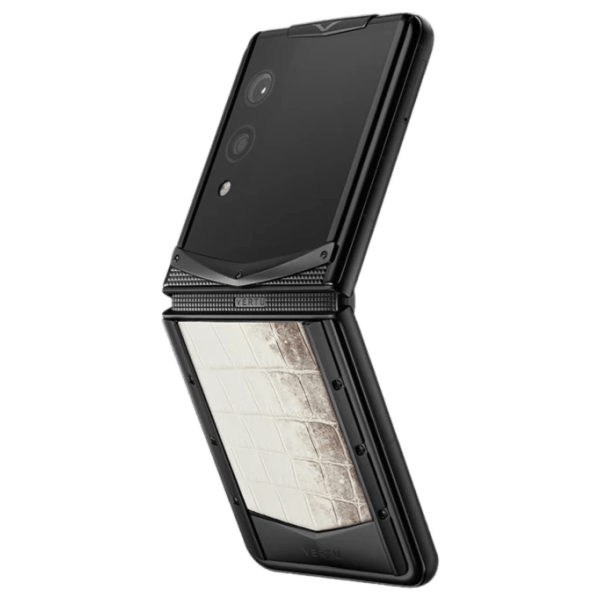 Vertu Quantum Flip Black Rococo Himalaya Crocodile Alli
