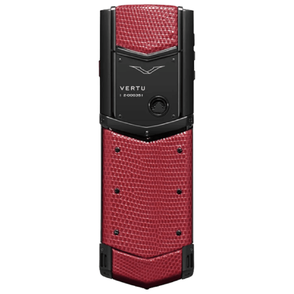  Vertu Signature V Pure Black Lizard Red 