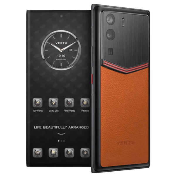  METAVERTU CURVE Enameled Calf Leather Orange Basic 