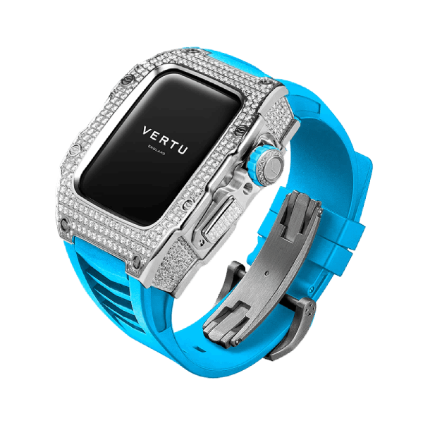 VERTU WATCH Full Diamond Blue Strap