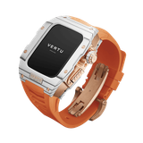  Vertu Watch Stainless Steel White Gold Orange Rubber 